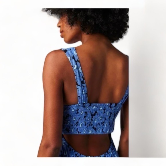 Free People NWOT Rosalee Midi Dress Floral Blue Size‎ Small - Picture 5 of 10